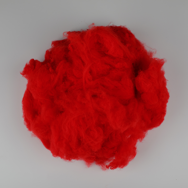 鲜大红3D×64毛纺纤维 